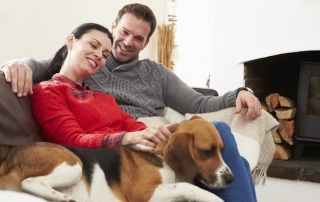 family enjoying comfortable home